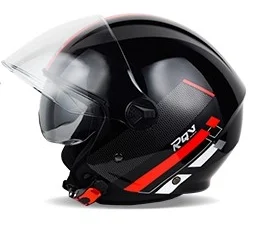 Kaciga za skuter Open-face Racing - crvena