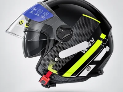Jet / Open-Face kaciga Racing Fluorescent Yellow, bočni pogled, Crna Gora, RQV WT-506