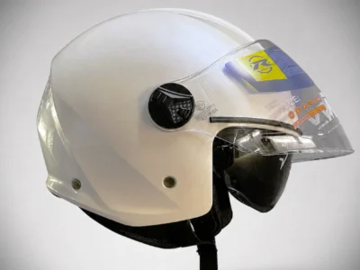 Moto Kaciga open face bijela sa unutrašnjim zatamnjenim vizirom,, ECE R22.06, SIEMOTO Herceg Novi