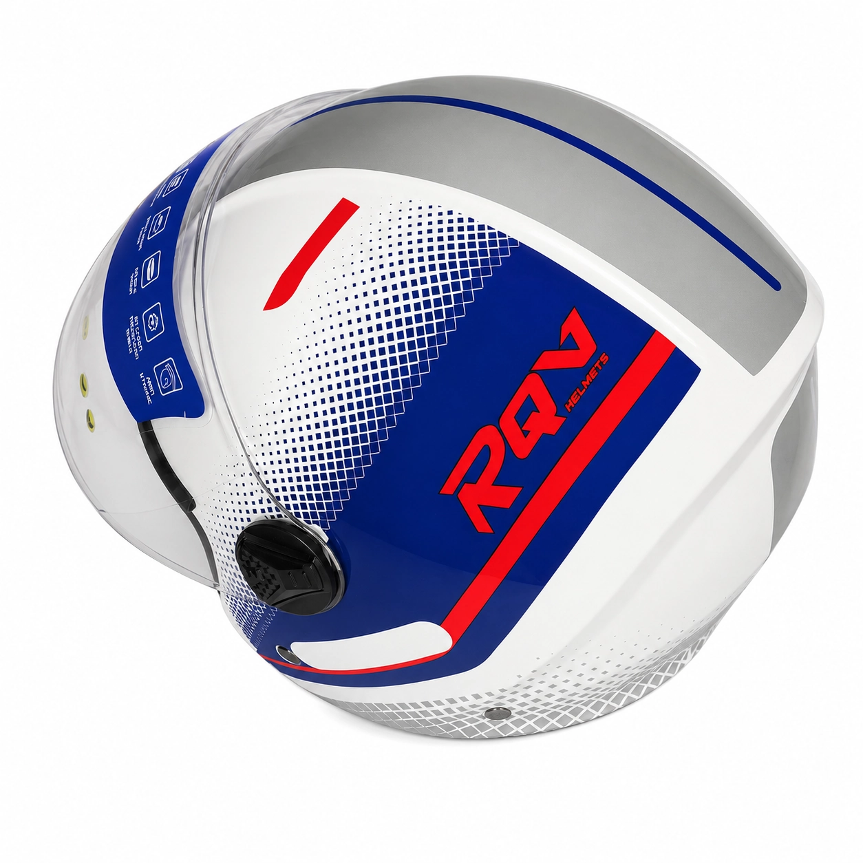 Open-Face moto kaciga – RQV WT-506 -Crna Gora