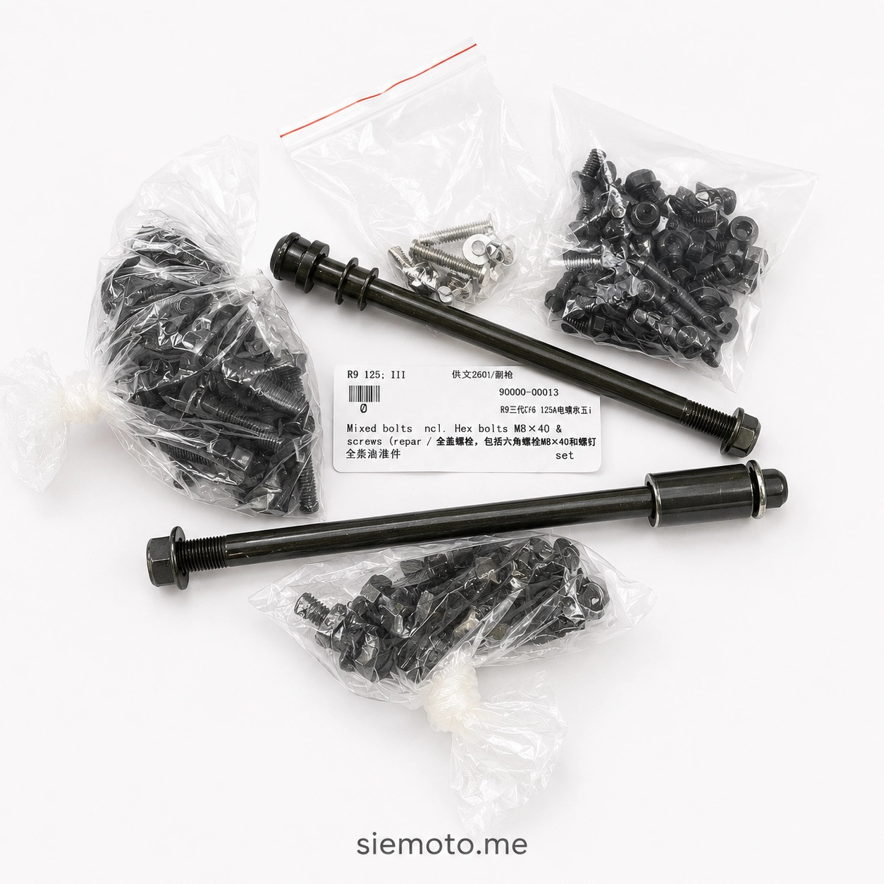 OEM set miješanih vijaka za ZNEN R9 125 III