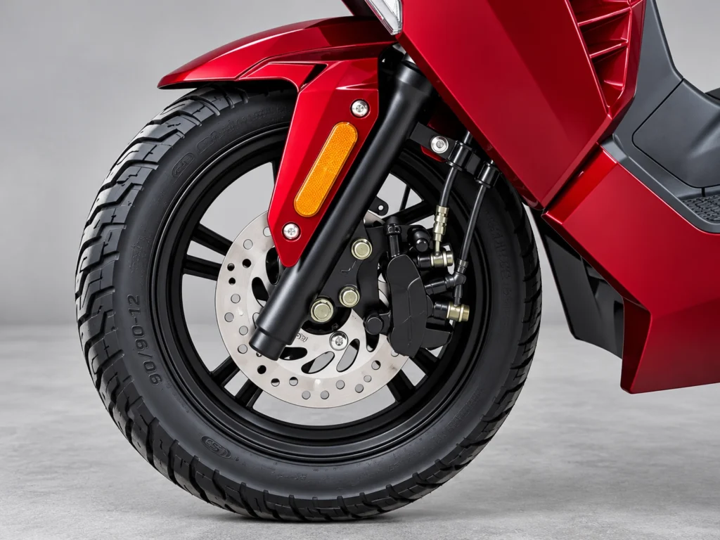 ZNEN R9 125 III scooter front disc brake with CBS braking system