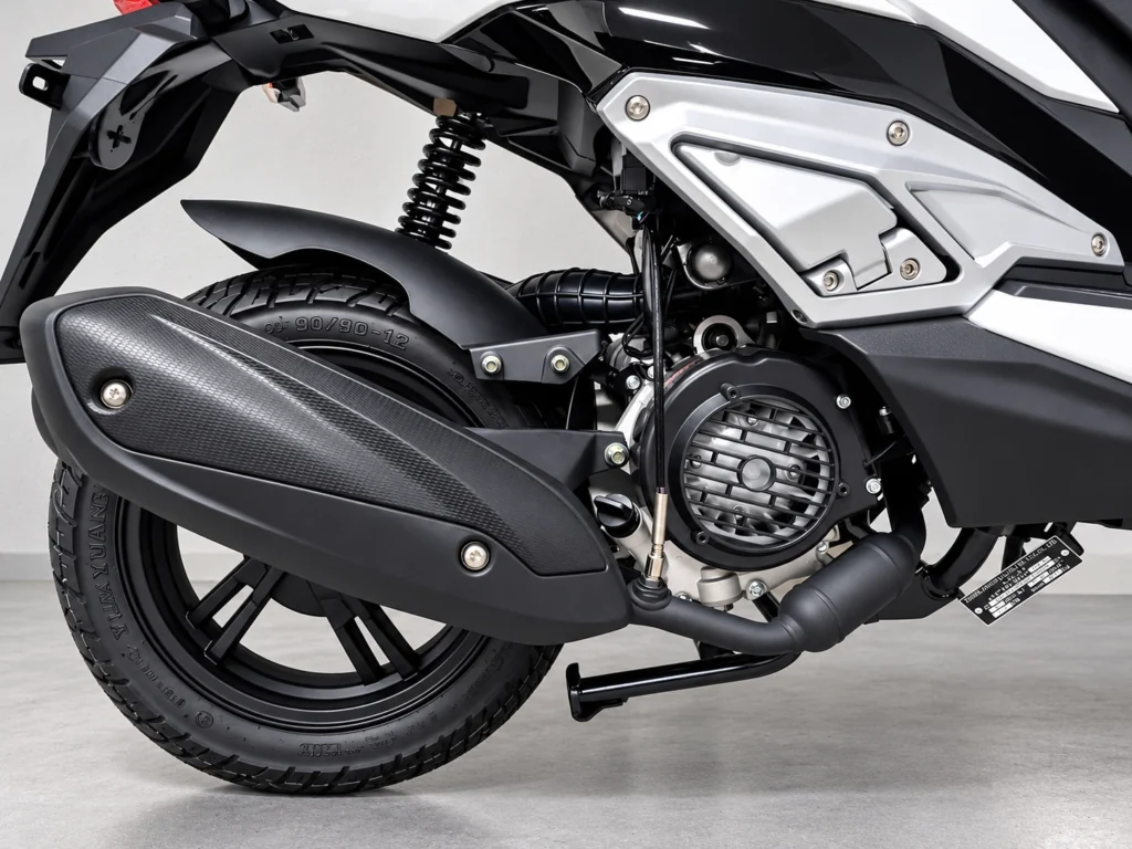 ZNEN R9 125 III 125cc EFI Euro 5+ scooter engine and exhaust system